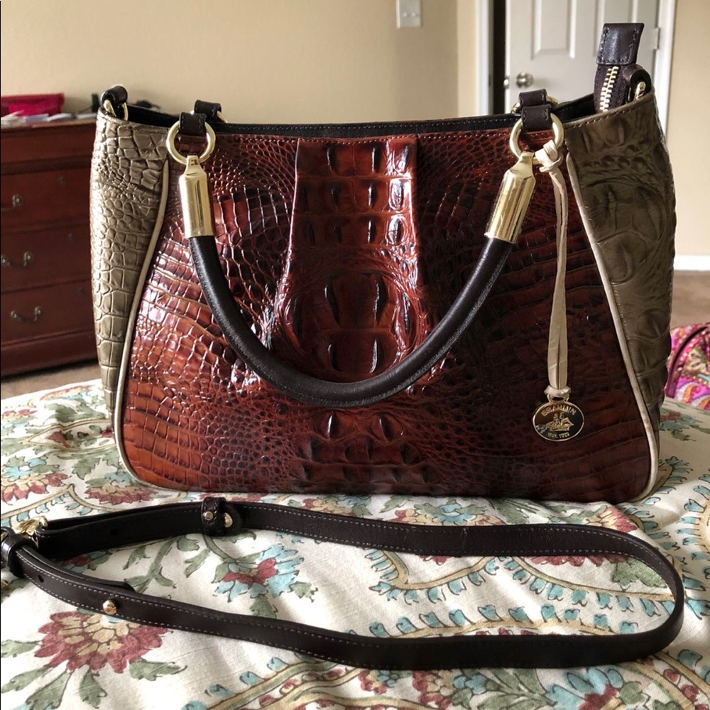 Brahmin Ruby Pecan Satchel